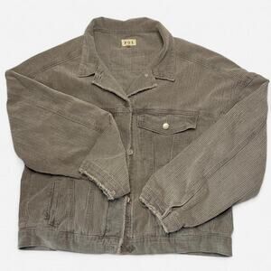 POL corduroy trucker jacket in the prettiest neutral taupe color 🤎